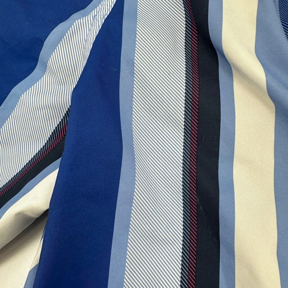 Adidas Mens Swim Trunks XS Blue‎ Pink Striped Mesh Lined Drawstring Shorts Surf